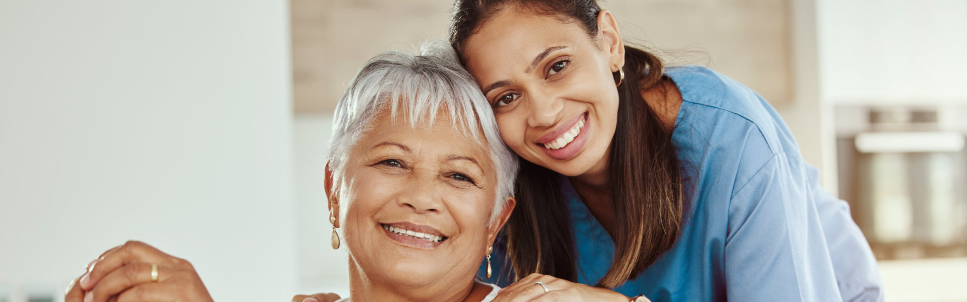 Smiling women enjoying a moment together